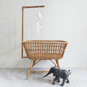 Cuna para bebé de ratán sostenible, excelente opción, cuna natural, moisés, muebles para cuarto de bebé - Product Image 6