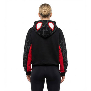 Sudadera con capucha con cremallera de Miles Morales Spider-Man, diseño Spider-Verse, forro polar ecológico de 350 g, chaqueta de superhéroe estilo streetwear, regalo para fanáticos de los videojuegos - Product Image 3