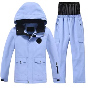 Unisex Pink Ski <b>Suit</b> Hooded Zipper Closure Waterproof Windproof Heated Eco-Friendly Color Blocked <b>Snow</b> Wear Adult Outfit - Product Image 2