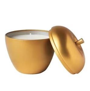 Luxurious Gold Metal Candle Holders Round Shape Custom Volumes Art Candle Home Decoration Air Freshening - Product Image 5