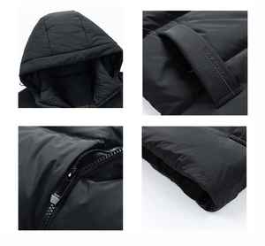 Men's Winter <b>Coats</b> Custom <b>Bubble</b> Jacket With Turn-Down Collar and Hood Printed Pattern Winter Jacket - Product Image 5
