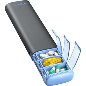 Organizzatore Settimanale di Pillole da Viaggio Ideer, Portatile, 7 Giorni, con Design a Cassetto, Piccola Scatola Contenitore per Medicinali - Product Image 1