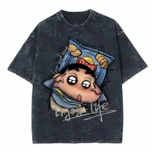 ผู้ผลิตเสื้อยืดฮิปฮอปขนาดใหญ่พิเศษ ผ้าฝ้าย 100% เสื้อผ้าลำลองเนื้อผ้านุ่ม พิมพ์ลายตามสั่ง ขายส่งเสื้อผ้า ผ้าเนื้อยืด - Product Image 3