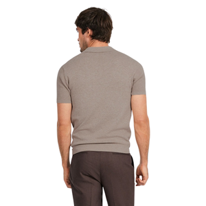 Camiseta Polo de Punto para Hombre, Manga Corta, Algodón Premium, Tejido Texturizado, Corte Ajustado, Estilo Casual Elegante, Ropa de Verano, Venta al Por Mayor - Product Image 4