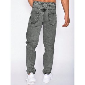 Pantalon en jean 100 % coton pour homme, style rétro moderne, écologique et respirant, coupe streetwear, grandes tailles - Product Image 5