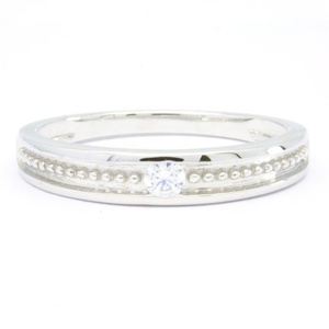 Meilleures ventes, bagues de mariage en or blanc 18 carats avec diamants 100% naturels, design classique et populaire, ensemble pour couple, coupe brillante 0,08 ct, sur mesure - Product Image 4