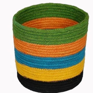 Home Storage Organization <b>Jute</b> Toy Storage <b>Basket</b> & Laundry Kitchen <b>Jute</b> Kitchen Vegetable Storage <b>Basket</b> <b>Jute</b> Rope <b>Basket</b> - Product Image 6