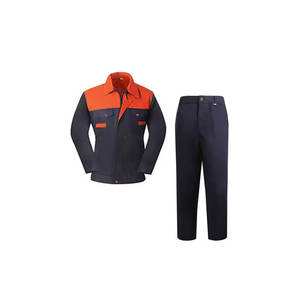 Workwear Uniform Set Blue And Navy Long Sleeve <b>Jacket</b> With Pants For Men - Product Image 3