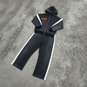 Survêtements de jogging vintage pour hommes de haute qualité, à capuche, imprimés, avec logo personnalisé, 100 % coton molletonné, effet délavé, style streetwear - Product Image 4