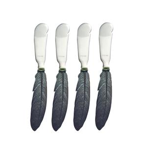 Couteau à beurre en perles de haute qualité avec manche en argent à motif vintage pour la vaisselle de luxe et l'équipement de restauration - Product Image 1