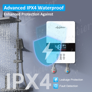 Calentador de agua eléctrico de plástico con pantalla táctil grande, temperatura ajustable, sin tanque, montado en la pared para uso doméstico y comercial - Product Image 6