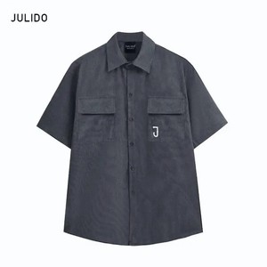 Camisa de manga corta de fábrica OEM, camisas sólidas personalizadas para hombre, camisas de manga corta de trabajo con botones y bolsillo transpirables de secado rápido - Product Image 3