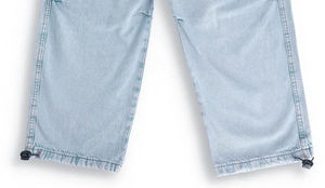 Jean décontracté pour homme 2026, style streetwear américain, délavé, tendance, coupe droite ample, délavage acide, taille élastique, fermeture boutonnée, pantalon long - Product Image 6