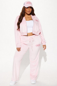 Proveedor de Conjuntos Deportivos con Sudadera con Cremallera y Pantalones Deportivos, Personalizados con Logotipo Rosa, OEM, Estilo Urbano, Premium, de Alta Calidad, Corte Holgado - Product Image 2