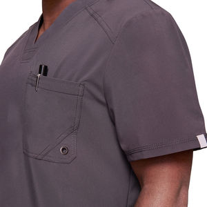 Tenue d'uniforme médical pour hommes en coton tissé 100% OEM, vente en gros, uniformes médicaux extensibles pour infirmiers - Product Image 4