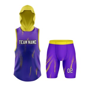 Maillot de football sans manches unisexe à compression, design personnalisé, impression par sublimation, séchage rapide, adulte 7V7 OEM - Product Image 1