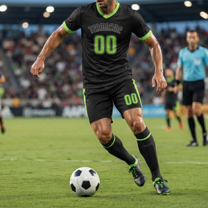 Ensembles d'uniformes de football respirants pour adultes, design personnalisé, manches courtes, séchage rapide, vente en gros, tenue d'entraînement, nouveau style, service OEM - Product Image 4