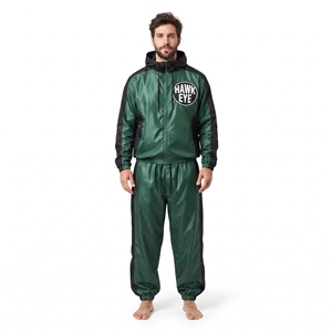 Ensemble veste et pantalon coupe-vent en nylon pour homme avec logo personnalisé, léger, 2 pièces, tenue de sport - Product Image 5