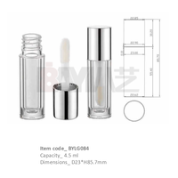Tube à lèvres liquide et contenant pour fard à paupières - Flacon en verre de 4,5 ml pour produits de maquillage