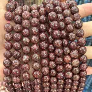 Perles en pierre d'Eudialyte en gros, perles de pierres précieuses rouges naturelles en fil pour la fabrication de bijoux et les loisirs créatifs - Product Image 3