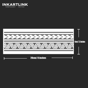 INKARTLINK Autocollant de <span class=keywords><strong>tatouage</strong></span> tribal rétro, motif tressé, à base de plantes, semi-permanent 15 jours, art corporel pour avant-bras, vente en gros - Product Image 3