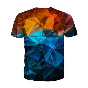 เสื้อยืดซับลิเมชั่นผู้ชายสีสันสดใส ผ้าฝ้าย 100% เป็นมิตรกับสิ่งแวดล้อม แห้งเร็ว น้ำหนักเบา ระบายอากาศได้ดี เหมาะสำหรับใส่ลำลองในฤดูร้อน - Product Image 2