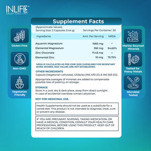 Complejo Multimineral de Agua de Mar con Magnesio Aquamin Certificado por GMP, 60 Cápsulas, Suplemento Dietético para Adultos para Energía y Densidad Ósea - Product Image 6