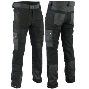 Premium Quality New Style Genuine <b>Black</b> Cow Hide Leather Men's Hunting Pants Anti-UV Flame-Retardant <b>Plus</b> <b>Size</b> Breathable Keven - Product Image 1