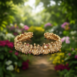 Ramlaxman Fashion Pearl and Jade Kada <b>Bangle</b> <b>Bracelet</b> for Engagement - Product Image 2