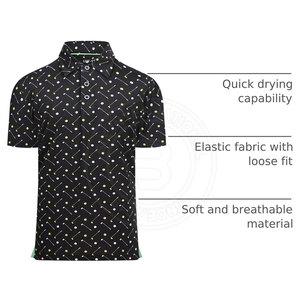Chemises de golf pour hommes de haute qualité, design classique, manches courtes, matière légère, en vente - Product Image 3
