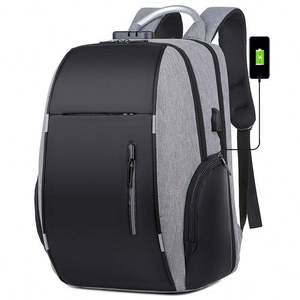 กระเป๋าเป้ไนลอนแบบยูนิเซ็กซ์ 15 นิ้ว แบบนุ่ม พร้อมพอร์ตชาร์จ USB ดีไซน์แบบแผง  สไตล์มินิมอล สำหรับเดินป่าและท่องเที่ยวกลางแจ้ง - Product Image 1