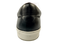 Mocassins de bureau en cuir véritable noir, respirants, à enfiler, avec semelle extérieure en caoutchouc antidérapante et doublure en cuir, cousus/Strobel