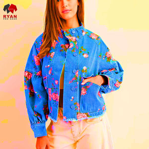 Ryan Pro Gear <b>Customized</b> <b>Denim</b> <b>Jacket</b> For Women Breathable and Comfortable Fabric with <b>Customized</b> Logo OEM Design - Product Image 4