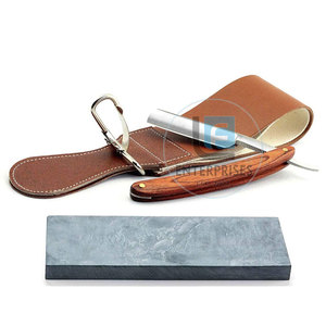 Wholesale High Grade Stainless Steel <b>Straight</b> Shaving <b>Razors</b> with Wood Handle Custom Made for Barber Shops - Product Image 3