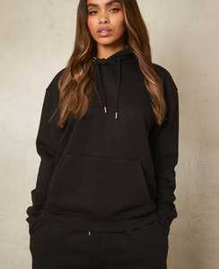 New Arrival Women Cotton Pullover Soft Solid Knitted <b>Crop</b> <b>Top</b> Hoodie Women Hooded Collar Casual Solid Knitted Hoodies for Woman - Product Image 3