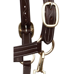 Harnais en cuir blanc personnalisé de qualité supérieure, avec coutures fantaisie, réglable, avec ferrures en laiton, durable pour l'entraînement - Product Image 2