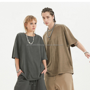 Camiseta de peso pesado Boxy, Camiseta con estampado de logotipo personalizado, camiseta Vintage en blanco, calidad, la mejor camiseta de gran tamaño lavada con ácido de piedra de algodón - Product Image 2