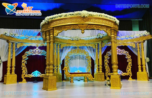 Mandap de Boda Estilo Abierto Real, Decoración de Escenario para Bodas Estilo Abierto, Decoración de Mandap Estilo Abierto para Bodas en EE. UU. - Product Image 2