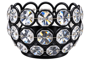 Ensemble de porte-bougies en cristal noir, lanternes votives rondes en métal pour les centres de table de mariage, la décoration de table et la décoration de la maison - Product Image 6