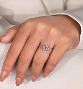 Anillo de Diamante Ovalado de 1.19 Quilates, Oro de 10K, Color E, VS1, Diamante Cultivado en Laboratorio, Anillo de Compromiso para Mujer, Joyería, Estilo Vintage, Certificado IGI - Product Image 5