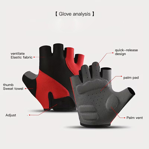 Guantes de Ciclismo Unisex Personalizados para Deportes al Aire Libre, Medios Dedos, Flexibles, Ligeros, para Ciclismo de Carretera, con Dos Lazos para los Dedos Pequeños - Product Image 2