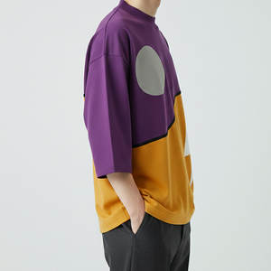 T-shirt ample pour homme, coupe carrée, coton de qualité supérieure, style contemporain simple, design épaules tombantes - Product Image 2