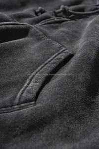 Sudadera con Capucha Personalizada con Logotipo, Gráfico Invernal, Bordado, Felpa Francesa, Estilo Holgado para Hombre, Lavado Ácido, con Cierre - Product Image 4