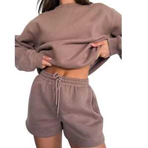 Sudadera con capucha corta para mujer, 70% algodón, 30% poliéster, con impresión de logotipo personalizado, transpirable, ecológica, tejida. - Product Image 5