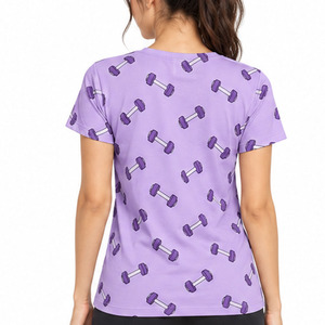 Womens Gym Apparel Custom Cotton T Shirts Wholesale Fitness <b>Tops</b> Manufacturer OEM ODM Private Label Workout Sportswear Suppliers - Product Image 6