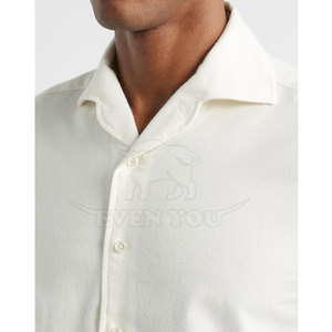 Chemise en flanelle unie tendance, tissu doux en coton/laine brossé, respirant, écologique, coupe confortable, coutures durables pour un style décontracté - Product Image 3