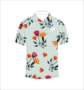 Polo à imprimé floral pour hommes, décontracté, à manches courtes, mode été, t-shirt de golf - Product Image 1
