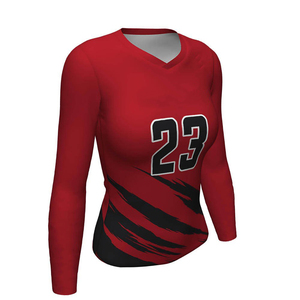 New Arrival High Quality Custom Sublimation Printing Women <b>Long</b> <b>Sleeve</b> Volleyball Jersey Breathable Team Sportswear <b>Shirt</b> - Product Image 5