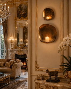Luxury European Venetian Baroque <b>Wall</b> <b>Sconce</b> Premium Decorative <b>Wall</b> <b>Light</b> with Elaborate Ornamental Mirrorwork, Elegant Brass - Product Image 4