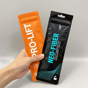 Pochette plate personnalisée avec fermeture éclair pour l'emballage de compléments alimentaires |   Plastique laminé de petite taille |   Encoche de déchirement |   Vietnam - Product Image 3